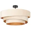Lindby - plafondlamp - 3lichts - IJzer, textiel - H: 36.8 cm - E27 - crème, goud
