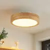 Lindby - plafondlamp hout- met dimmer - CCT - 1licht - eikenhout, acry...