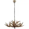 Lindby - hanglamp - 6lichts - Polyester, staal - H: 30 cm - E14 - bruin