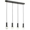 Lindby - hanglamp - 4lichts - ijzer - H: 15 cm - E27 - zwart
