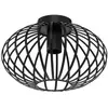 Lindby - plafondlamp - 1licht - IJzer - H: 19 cm - E27 - zwart