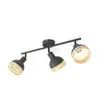 Lindby - buitenspot - 3lichts - Ijzer, rotan - H: 21.5 cm - E14 - zwart, natuurlijk rotan