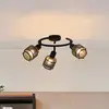 Lindby - plafondlamp - 3lichts - ijzer - H: 20.5 cm - E14 - zwart, goud