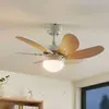 LINDBY Ventilateur de plafond avec lampe 'Minja' en métal pour salon & salle à manger