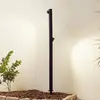 Lindby - LED buitenlamp - 2lichts - Ijzer, glas - H: 120 cm - antraciet - Inclusief lichtbronnen