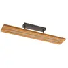 Lindby - plafondlamp hout- met dimmer - 1licht - Dennenhout, ijzer, po...