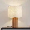 LINDBY Lampe à poser 'Kimiko' en bois pour salon & salle à manger