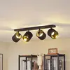 Lindby - plafondlamp - 4lichts - Stof, metaal - H: 19 cm - E14 - zwart...
