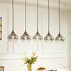Lucande - hanglamp - 5lichts - Glas, ijzer - E27 - rookgrijs, zwart