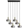 LINDBY Suspension en verre à intensité variable 'Hildur' en verre pour salon & salle à manger