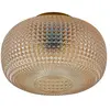 Lindby - plafondlamp - 1licht - Glas, ijzer - H: 17.3 cm - E27 - amber...