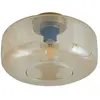 Lindby - plafondlamp - 1licht - Glas, ijzer - H: 17.3 cm - E27 - amber...