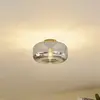 Lindby - plafondlamp - 1licht - Glas, ijzer - H: 17.3 cm - E27 - rookg...
