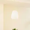 Lindby - Hanglamp - 1licht - Stof - E27 - wit