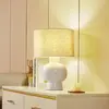 Lindby - Tafellamp - 1licht - Textiel, keramiek - H: 46 cm - E27 - wit