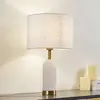 Lindby - Tafellamp - 1licht - Stof, marmer, metaal - H: 50 cm - E27 - ...
