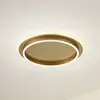 Lindby - LED plafondlamp - 1licht - Acryl, ijzer - H: 6.2 cm - goud, w...