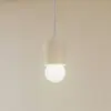 Lindby - hanglamp - 1licht - Gips, glas - H: 25 cm - E27 - beige, wit