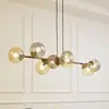 Lindby - hanglamp - 8lichts - Ijzer, glas - H: 14 cm - E14 - zwart, ro...