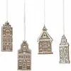 LOBERON Hanger set van 4 Gabin bruin/wit