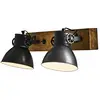 LOBERON Wandlamp Périgné zwart/bruin