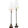 LOBERON Tafellamp set van 2 Ambrosse zwart/crème
