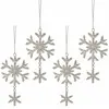 LOBERON Kerstversiering set van 4 Kiresta zilverkl./helder