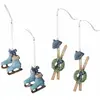 LOBERON Hanger set van 4 Papeta blauw
