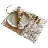 LOBERON Placemat set van 2 Qubinal roestrood/linnen