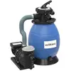 Filtre à sable 250W 26L Cuve de filtration Pompe auto-amorçante 10000L/h Piscine hors-sol - Wiltec