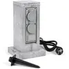 XPOTOOL Colonne de prises quadruple Aspect de granit, IP44, Prise extérieure avec Câble de 1,5 m et Piquet