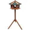 Toboli Mangeoire sur pied en Bois de sapin pour Oiseaux sauvages 115cm...