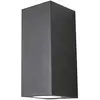 Lucande - Wandlamp buiten - 2lichts - Aluminium, glas - H: 16.5 cm - GU10 - grafietgrijs