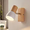 LINDBY Spot à intensité variable 'Thorin' en bois pour salon & salle à manger