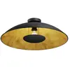 Lindby - plafondlamp - 1licht - Metaal - H: 20 cm - E27 - zwart, goud