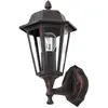 Lindby - Wandlamp buiten - 1licht - Aluminium, glas - H: 31.3 cm - E27 - zwart-roest, helder