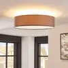 Lindby - plafondlamp - 3lichts - Stof, metaal - H: 17 cm - E27 - grijs...