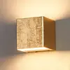 LAMPENWELT Lindby - LED wandlamp - 1licht - Metaal - H: 9 cm - goud - Inclusief lichtbron
