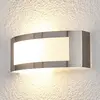Lindby Led Applique extérieure 'Raja' en inox