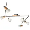 Lindby - plafondlamp - 6lichts - Metaal, hout, glas - H: 18.5 cm - E14...
