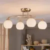 Lindby - plafondlamp - 4lichts - glas, metaal - H: 25.5 cm - E14 - wit...
