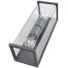 LAMPENWELT.COM Lucande - Wandlamp buiten - 2lichts - Aluminium, glas - H: 40 cm - E27 - antraciet, helder