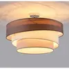 Lindby - plafondlamp - 3lichts - stof, metaal - H: 36.8 cm - E27 - gri...