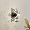 Lucande - Wandlamp design - 1licht - ijzer - H: 30.1 cm - E27 - zwart