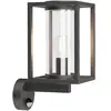 LUCANDE Applique extérieure Ferda - LAMPENWELT - Aluminium noir - Détecteur de mouvement - Design moderne