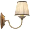Lindby - Wandlamp - 1licht - Textiel, metaal - H: 27 cm - E14 - crème, antiek messing