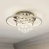 Lucande - LED plafondlamp- met dimmer - 1licht - ijzer, kristal, alumi...