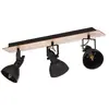 Lindby - buitenspot - 3lichts - Staal, hout - H: 16.5 cm - E14 - zwart...