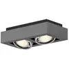 Arcchio - plafondlamp - 2lichts - Aluminium, metaal - H: 9 cm - GU10 -...