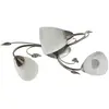 Lindby - plafondlamp - 3lichts - Metaal, glas - H: 13 cm - E14 - nikkel, wit